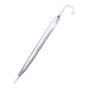 アスカ商事 ビニールジャンプ傘(透明) クリアー、手元白 65cm 508