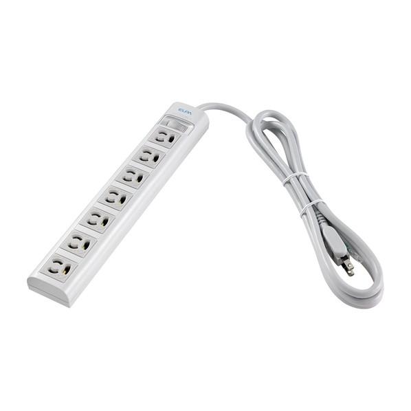 朝日電器 OAマルチ 電源タップ 抜け止め AC7個口 アース線あり 2m WBN-S7203B(G...