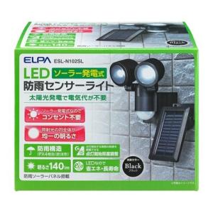 ELPA ���O�pLED�Z���T�[���C�g �\�[���[�[�d�� 1�� 70���[���� ESL-N101SL(BK)
