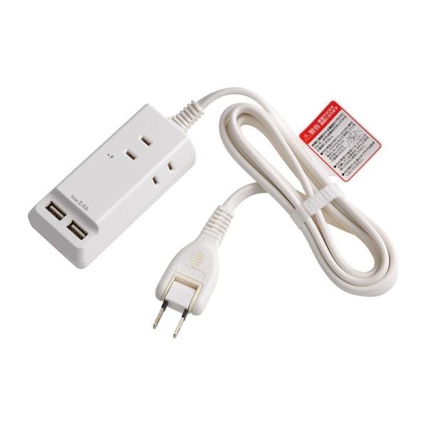 朝日電器 電源タップ AC3個口 USB×3 雷ガード 1.5m WL-2215SU 1個