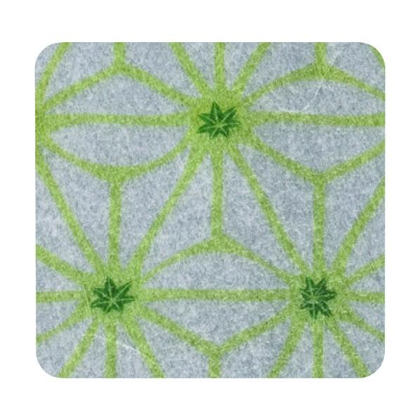 アーテック 和紙 樹シマット 緑モミジ コースター JS-C04 QMTH803