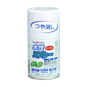 アトムサポート 水性スプレー つや消しホワイト 100ml｜diy-tool