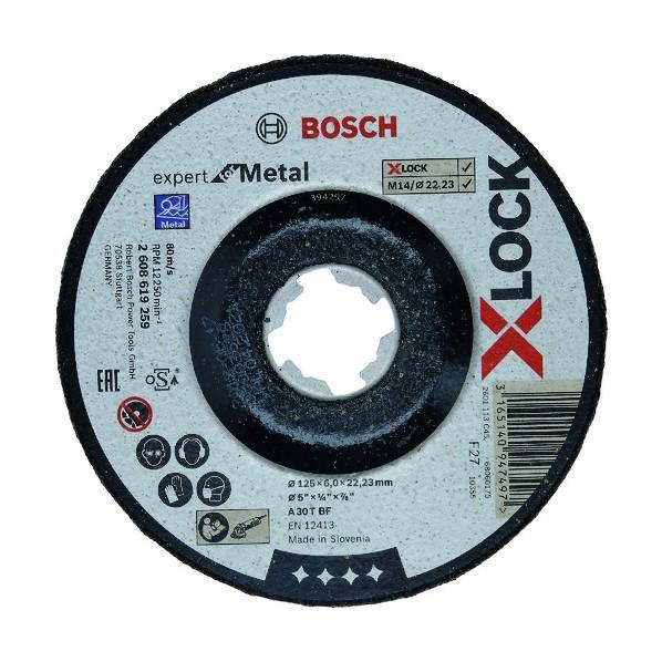 ボッシュX-LOCK研削砥石125mm×6.0mm鉄用オフセット型エキスパート125×125×6mm...