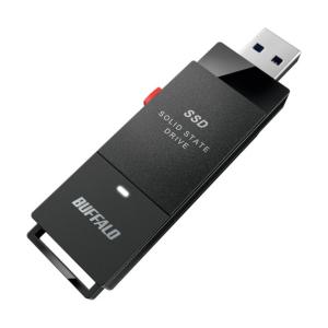 バッファロー PC対応 USB3.2(Gen2) TV録画 スティック型SSD 1TB ブラック Type-C付属 SSD-SCT1.0U3-BA｜diy-tool