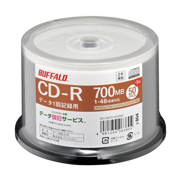 バッファロー 光学メディア CD-R PCデータ用 700MB 法人チャネル向け 50枚+ RO-C...