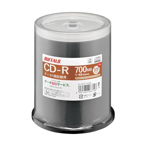 バッファロー 光学メディア CD-R PCデータ用 700MB 法人チャネル向け RO-CR07D-...