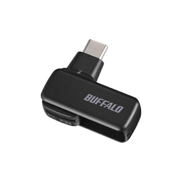 バッファロー Type-C接続 USB3.2 microSD専用カードリーダ ブラック BSCRM1...