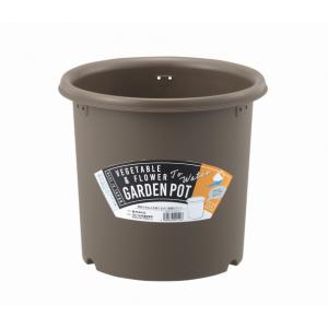 ベストコ ベジタブル&フラワー ガーデンポット モスブラウン 8号 MA-3117 野菜 花 ガーデニング ポット イエロー 穴 支柱 簡単 固定 園