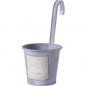 ベストコ ホーム スウィート ハンキングポット カップ付 NE-760 アンティーク 鉢カバー 小物入れ ブリキ 収納 インテリア オシャレ