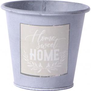 ベストコ ホーム スウィート ポット カップ付 S NE-761 アンティーク 鉢カバー 小物入れ ブリキ 収納 インテリア オシャレ