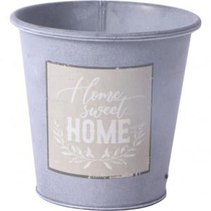 ベストコ ホーム スウィート ポット カップ付 M NE-762 アンティーク 鉢カバー 小物入れ ブリキ 収納 インテリア オシャレ