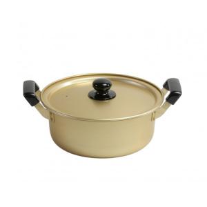 ベストコ 黄金 軽くて丈夫なアルミ鍋 アルミ鍋20cm NQ-0073 アルミ アルミ鍋 黄金 鍋 両手 両手鍋 熱伝導 丈夫 軽い
