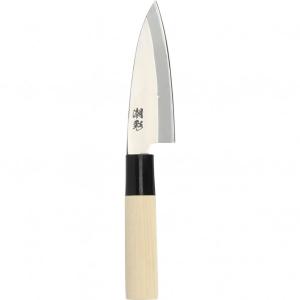ベストコ 潮彩ステンレス あじ切り包丁105 刃渡り:105mm FN-160 包丁 ステンレス 切れ味 抜群 ハイカーボン 木柄 天然木 あじ切り