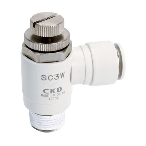 CKD スピードコントローラエルボタイプ ワンタッチ継手付 SC3W-10-12-P6
