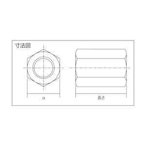 ダイドーハント ユニクロ長ナット１０Ｘ６０ 10101751｜diy-tool