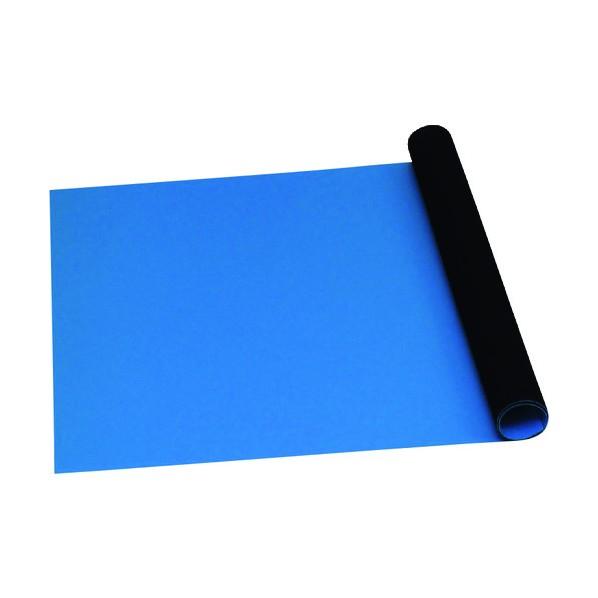 デスコジャパン 静電気拡散性ラバーマット T2プラス ブルー 1．5mm x 750mm x 12．...