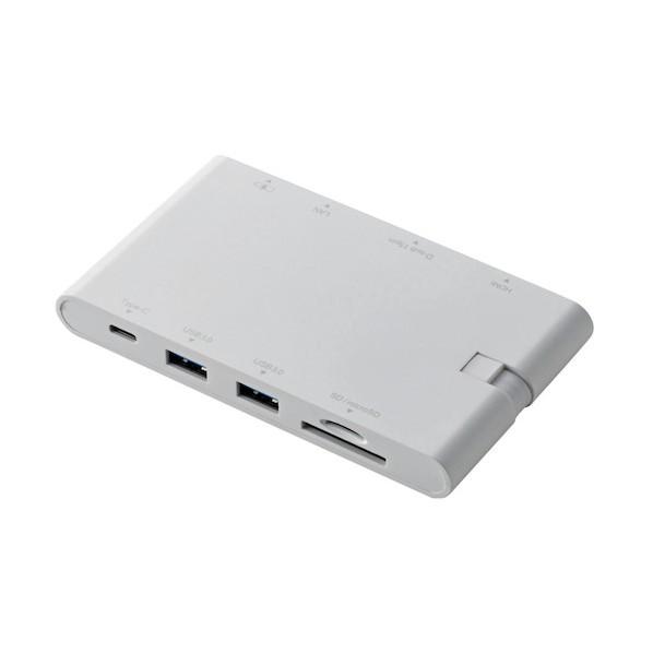 エレコム USB Type-C接続モバイルドッキングステーション ホワイト DST-C05WH