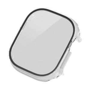 エレコム Apple Watch Ultra 49mm用フルカバーケース プレミアムガラス セラミックコート クリア AW-22CFCGCCR｜diy-tool