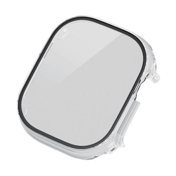 エレコム Apple Watch Ultra 49mm用フルカバーケース プレミアムガラス セラミッ...
