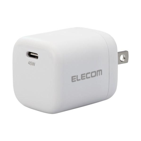 エレコム ノートPC向けACアダプター USB充電器 45W Type-C1ポート ホワイト ACD...
