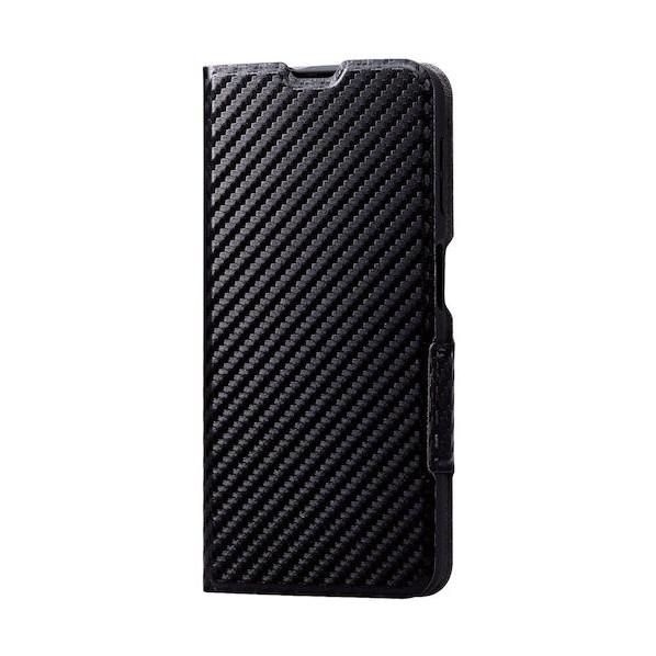 エレコム Galaxy A23 5G用レザーケース 手帳型 薄型 磁石付 カーボン調(ブラック) P...
