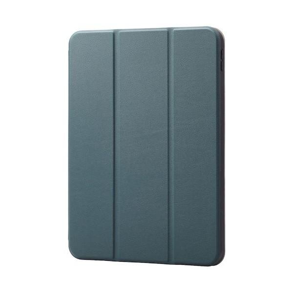 エレコム iPad 10.9インチ 第10世代用フラップケース スリープ対応 グリーン TB-A22...