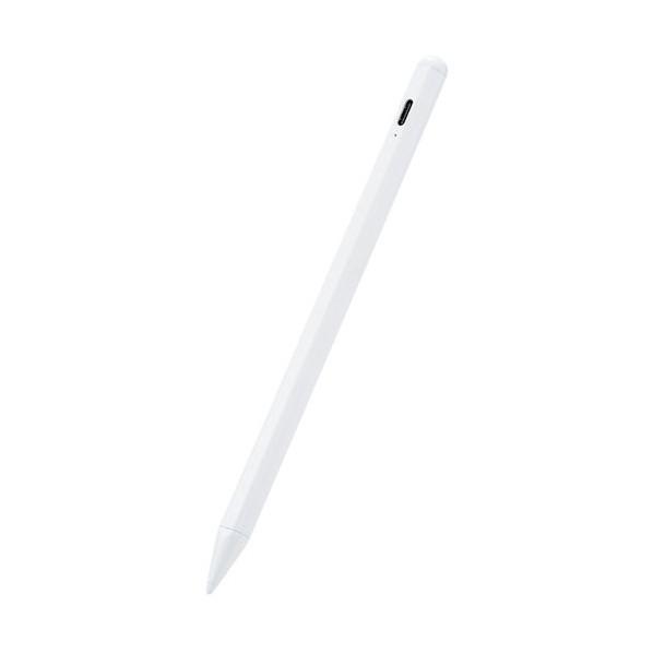 エレコム タッチペン 充電式 iPad専用 パームリジェクション対応 USB-C ペン先交換可能 ホ...