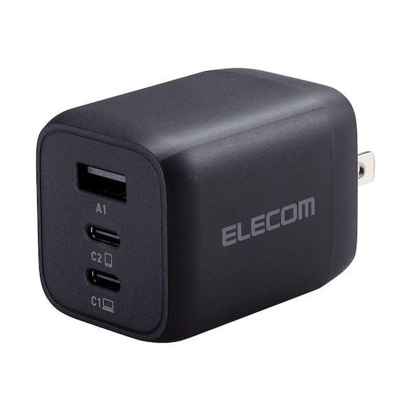 エレコム ノートPC用ACアダプター USB PD対応 PPS対応 65W USB-Cx2 USB-...