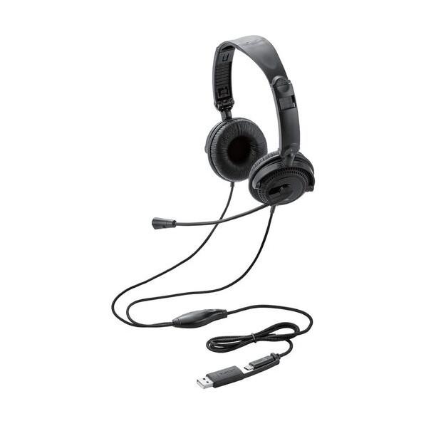 エレコム モバイルヘッドセット 両耳オーバーヘッド HS-HP10SCBK 1個