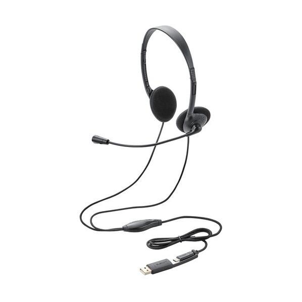 エレコム モバイルヘッドセット 両耳オーバーヘッド HS-HP13SCBK 1個