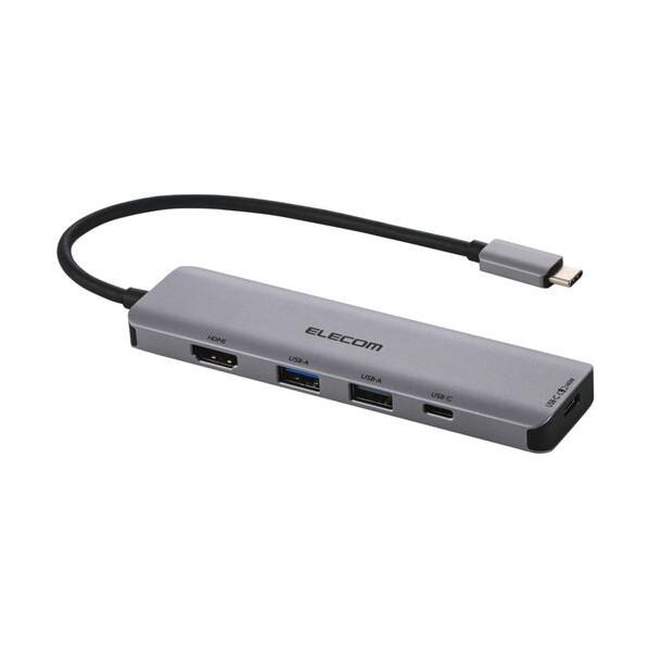 エレコム Type-Cドッキングステーション USB PD（140W）対応 シルバー シルバー DS...