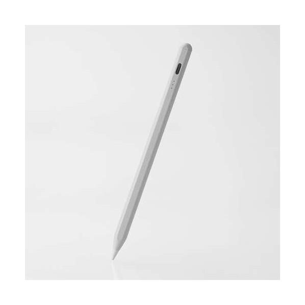 エレコム タッチペン 充電式 iPad専用 傾き検知 USB-C充電 急速充電 シルバー シルバー ...