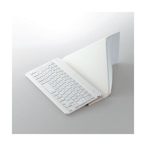 エレコム Bluetoothミニキーボード Slint 超薄型 パンタグラフ式 保護ケース付 ホワイ...