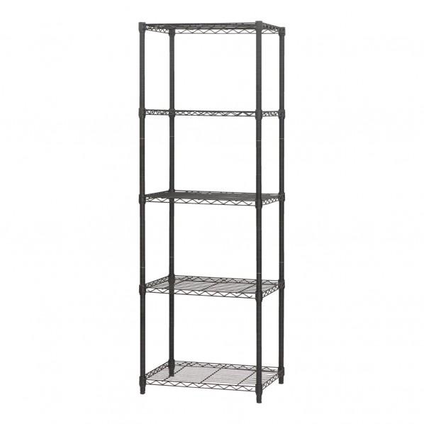 エイ・アイ・エス ネーロ スチールラック5段6018 ブラック NERO-6018 BK