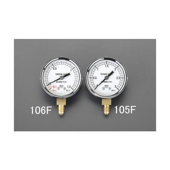 エスコ 30kg/cm2［フレアータイプ］圧力計 EA105F