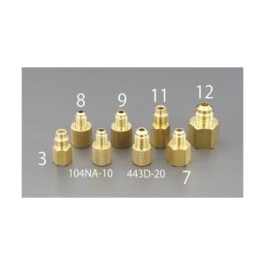 エスコ UNF1/2-20xM10フレアーアダプター EA443DA-8