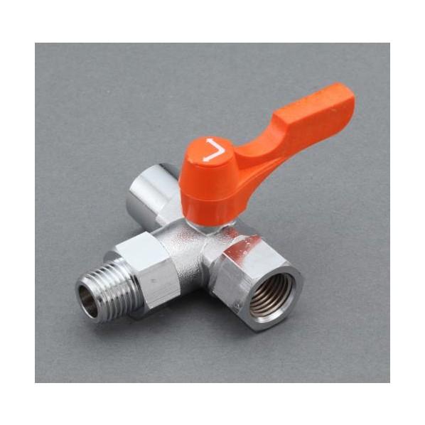 エスコ R 1/8'xRc1/8'xRc1/8' 三方ミニボールバルブ EA425BT-101