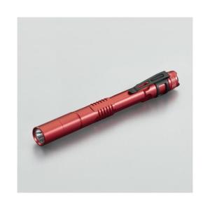 エスコ 単4x2本 フラッシュライト/LED レッド EA758RE-2R