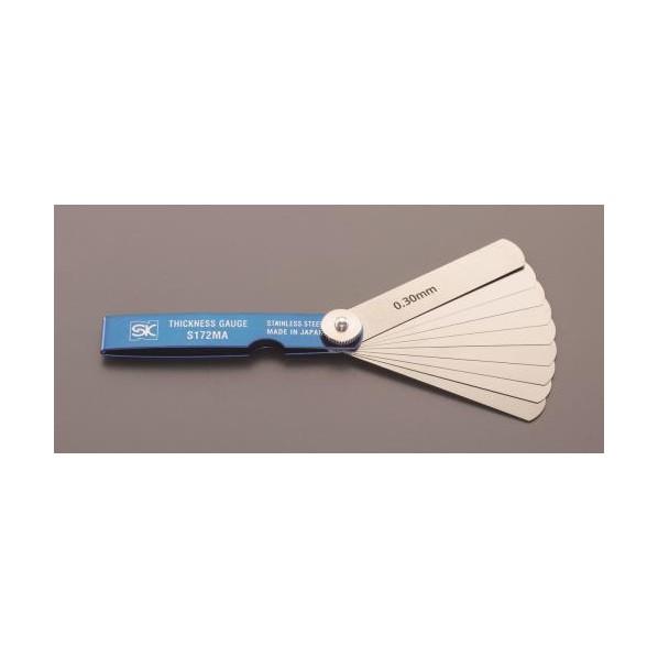 エスコ 100mm/ 9本組 シクネスゲージ(ステンレス製) EA725RF-52