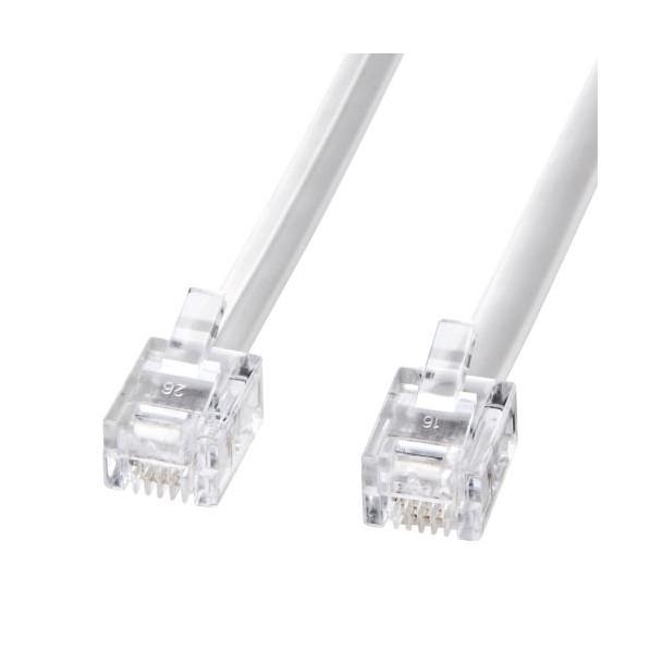 ※法人専用品※エスコ モジュラーコード(6極4芯/ホワイト) 5m EA764CA-83 1個