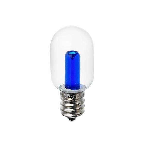 AC100V/0.5W/E12 電球(LED/ナツメ球/青) EA758ZM-92 1個