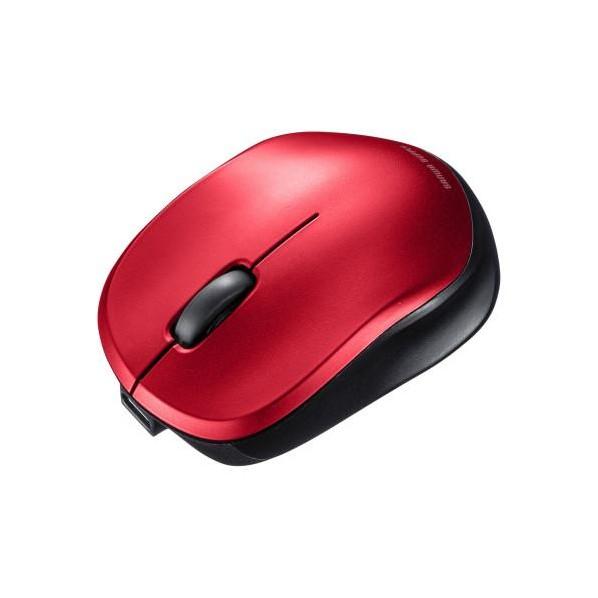 [充電式] ワイヤレスマウス(静音/赤) EA764AA-187 1個