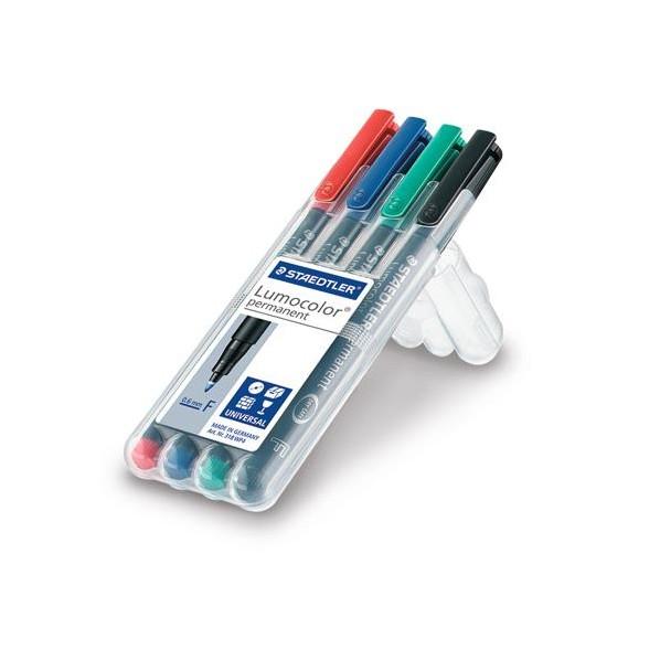 [4色/極細]  油性マーカーセット(ルモカラー) EA765MM-15 1セット