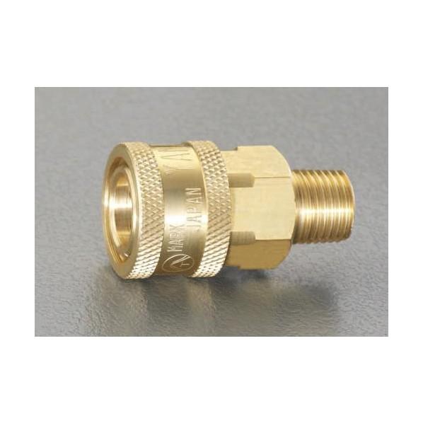 エスコ 3/4［中圧用］雄ねじソケット［真鍮製］ EA140BD-6 1個