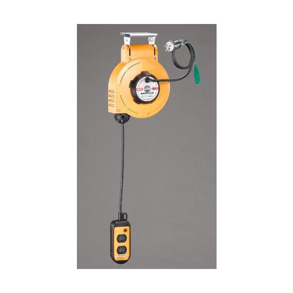 エスコ 125V×12A自動巻リール付コンセント 6m EA815SS-2