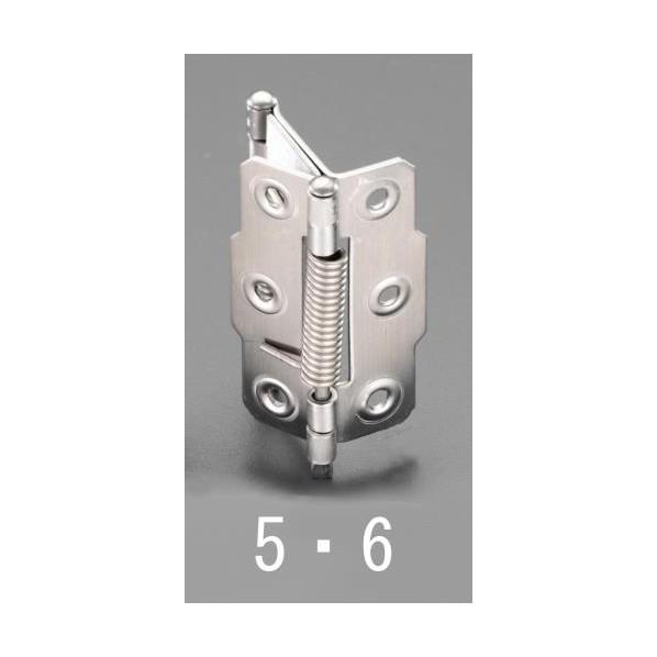 エスコ 76x23mm[ステンレス製]スプリング入丁番[両開] EA951CU-6 1