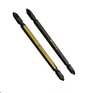 フジ矢(FUJIYA) 両頭ビット +2x110mm  (黒金) H110xW6.35mm