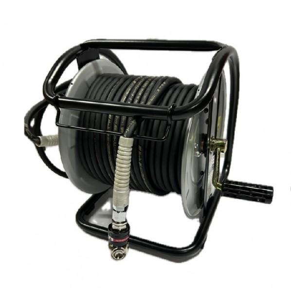 フジマック 高圧用C型ドラム スーパースムージーホース付 オートロックスウィングカプラ スチール ブ...