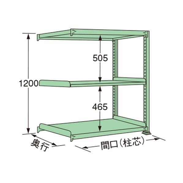 ※法人専用品※扶桑金属工業 中量ラック グリーン 1790×450×1200mm MS1218M03...