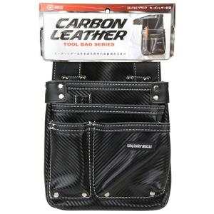 藤原産業 カーボンレザー釘袋 ブラック SK-...の詳細画像1